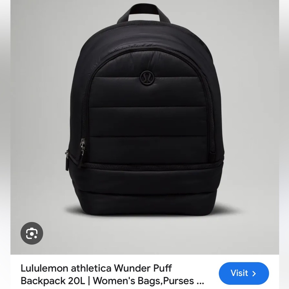 NWT Lululemon Wunder Puff Backpack Black